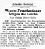 Leichenbergung Attersee - Arbeiter Zeitung